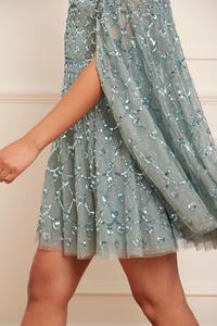 Bodycon d'été pour robe de pansement avec manches évasées A-Line Anti-Static Feature Front for Club Sexy Cocktail Dress for Parties - Product Image 3