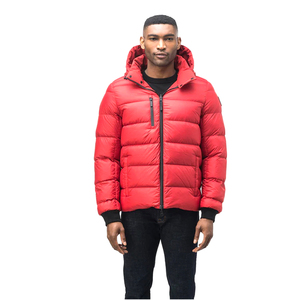 Veste matelassée pour homme de couleur rouge à capuche, nouvelle mode 2025, veste d'hiver légère de haute qualité pour homme, livraison DDP - Product Image 1