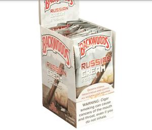 MÁS VENDIDO ORIGINAL Brown Russian Cream Backwoods, hojas para liar disponibles en todos los sabores, paquete de 8 paquetes de 5 (40 en total) - Product Image 1
