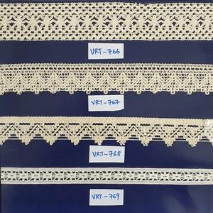 Encajes de algodón hechos a medida, adecuados para Diseñadores de ropa y fabricantes, disponibles con flecos y borlas, 2 pulgadas de ancho - Product Image 2