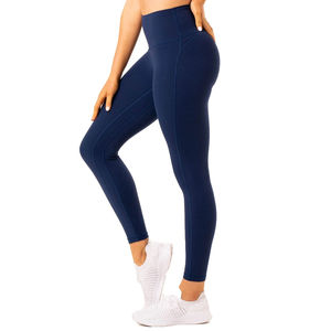 Pantalones sólidos de mujer cómodos ecológicos de secado rápido elásticos con logotipo personalizado al por mayor con mallas de Yoga de bolsillo personalizadas - Product Image 5