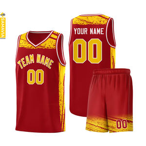 Maillots de basket-ball Samavia en polyester imprimés personnalisés ensemble de vêtements d'équipe pour adultes uniformes d'été respirants à séchage rapide - Product Image 3