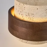Luminaire suspendu en travertin naturel nordique, lustre en pierre wabi-sabi, style rétro industriel pour chambre à coucher, bureau, salle à manger, lampe suspendue au plafond
