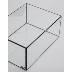 Lớn màu đen kim loại khung kính lưu trữ hộp trong kích thước tùy chỉnh trang trí phụ kiện lưu trữ và giày giới thiệu Hộp thủy tinh hiện đại - Product Image 4