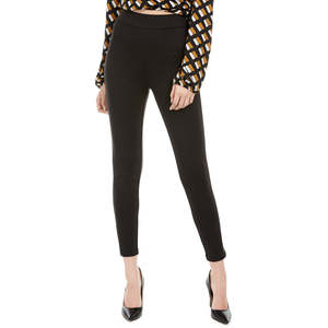 Pantaloni Skinny a Vita Alta in Ecopelle Nera con Strisce per Ragazze Love Fire, Taglia XS, Traspiranti in Tessuto PU - Product Image 1