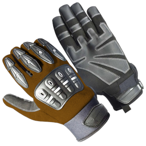 Guantes de trabajo de impacto mecánico Premium Amara Revestimiento de látex de cuero sintético de alta calidad Protección de seguridad industrial - Product Image 5