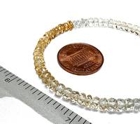 Bracelets de perles de rondelle à facettes en pierre de citrine naturelle pour femmes Bracelets de mode en perles de pierres précieuses en vrac de 4mm au prix de gros