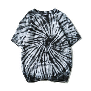 Venta al por mayor personalizado suave lavado camisetas hombres de gran tamaño lavado al por mayor hombres Vantage gráfico unisex negro corbata seco ácido lavado camiseta - Product Image 1