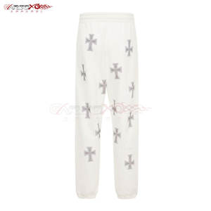 ชุดวอร์มผู้ชายประดับพลอยเทียมมีฮู้ดสำหรับฤดูหนาวพร้อมฝาปิดแบบมีเชือกรูดด้านบนและล่างสไตล์สตรีททันสมัยฤดูหนาว - Product Image 5