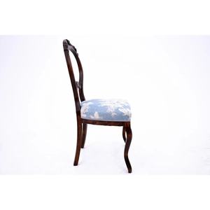 Chaise française antique en bois d'acajou de haute qualité avec revêtement brun foncé pour usage intérieur - Product Image 3