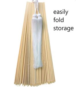 Ventilador de pared de bambú para decoración del hogar, colgante de pared de Color Beige tejido a mano para decoración de habitación, el más vendido - Product Image 4