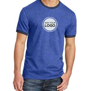 Venta al por mayor Your Own Ringer T Shirts Cotton T-Men's Short Sleeve Solid Wholesale T Shirt - Product Image 5