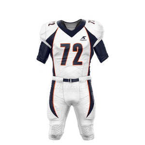 Uniforme de fútbol americano de color personalizado superventas para hombres y mujeres Jersey de manga corta cómodo con característica transpirable - Product Image 1