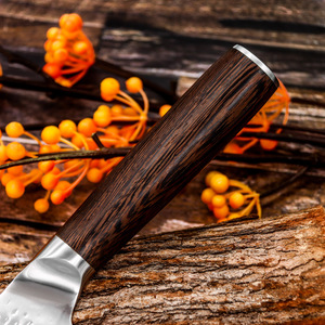 Couteau de service personnalisé en gros de qualité supérieure OEM ODM couteau de chef de cuisine en acier inoxydable à haute teneur en carbone avec manche en bois de Pakka - Product Image 6