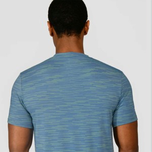 Logotipo personalizado 100% algodón slim fit tamaño manga corta cuello redondo cuello sólido liso Jersey camiseta para hombres - Product Image 3