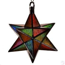 Meilleures ventes lanterne Festive décoration de maison moderne élégante thème Unique Design suspendu étoile en verre lanternes suspendues - Product Image 2