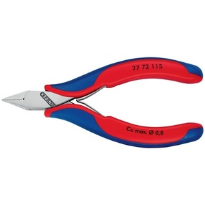 KNIPEX 115 mm Electronic Side Cutters with 4 Beveled <b>Small</b> Shape Multi-Component <b>Mirror</b>-Polished Handles Versatile Utility Knife - Product Image 3