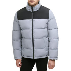 High Street Custom Men's Heavyweight Winter Puffer Jacket Stand Cierre de cremallera Manta larga Puffer para adultos Alta calidad para - Product Image 1