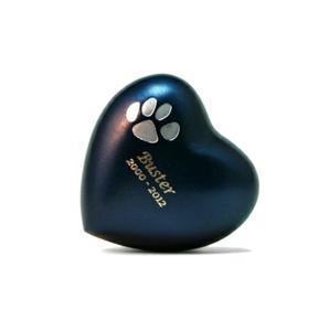 Urna Funeraria de Latón en Forma de Corazón de Lujo para Mascotas, Recuerdo Conmemorativo con Huella de Pata, Suministro al por Mayor para Cenizas de Perros y Gatos para Minoristas de Productos para Pérdida de Mascotas. - Product Image 1