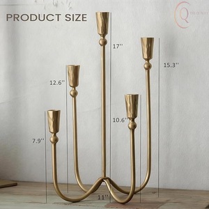 Porte-bougie en métal de qualité supérieure, étanche et durable, pour une ambiance romantique à la maison, éclairage décoratif pour la chambre à coucher, la salle à manger et la fête du Ramadan - Product Image 1