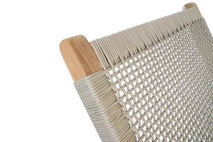 Lit de bronzage en bois de teck massif avec assise en corde tissée et matériau de haute qualité pour l'extérieur - Product Image 4