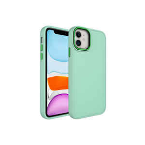 Coque de protection de luxe Netzy en silicone pour iPhone 11 7 Plus avec cadre métallique SAF Luna, en TPU souple, finition électroplaquée spéciale - Product Image 1