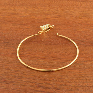 กำไลข้อมือธรรมชาติ Amazonite,กำไลข้อมือชุบทองหรูหราแบบปรับได้สร้อยข้อมือทำมือ - Product Image 4