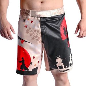 Pantalones cortos MMA de dos colores personalizados de la mejor calidad, paneles gráficos de doble cara, tela elástica para cintura de Velcro, venta superior, ropa de artes marciales - Product Image 1