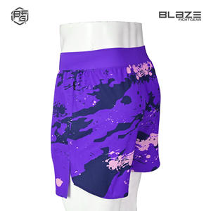 Pantalones cortos de MMA profesionales de entrenamiento BJJ NO GI con logotipo personalizado OEM para hombre con impresión por sublimación en tamaño y diseño multicolor - Product Image 3
