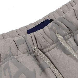 กางเกงขาสั้นผ้าคอตตอนโอเวอร์ไซส์สำหรับบุรุษผ้าคอตตอนพิมพ์ลายสไตล์วินเทจผ้าพัฟฟ์สำหรับบุรุษผ้าฟอกสีออกแดดออกแบบได้ตามต้องการมาใหม่2025 - Product Image 2