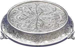 Soporte de Metal para servir pasteles, Decoración de mesa de cumpleaños y boda, Acabado niquelado - Product Image 5