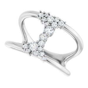 Bague à motif de diamant en espace négatif - Product Image 5