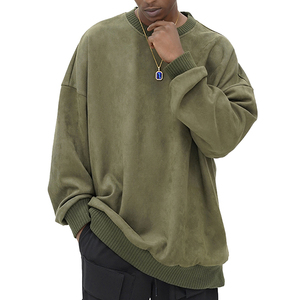 Ropa de calle, sudadera Vintage de lujo, sudadera de algodón orgánico de peso pesado, sudadera en relieve personalizada de cuello redondo de gran tamaño en blanco - Product Image 6