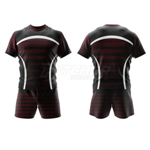 Diseña Tu Propio Logotipo, Conjuntos de Uniformes de Rugby Personalizados de Media Manga, Transpirables, de Alta Calidad, 100% Poliéster, Cómodos - Product Image 1