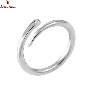 Anillo de banda de martillo de Plata de Ley 925 sólida para mujer, aniversario de boda Popular y regalo de fiesta, anillos de joyería lisos - Product Image 2