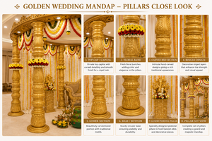 Mandapam de Madera para Bodas del Sur de la India, DST Exports, Mandapam Dorado para Ceremonias de Boda Rajasthani, Venta de Fabricantes - Product Image 4