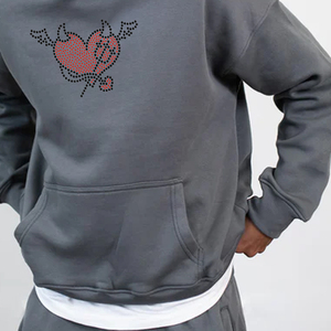 Tasa razonable Hombres Rhinestones Sudaderas con capucha último estilo antiarrugas mejor material Rhinestones sudaderas con capucha para hombres con totalmente personalizado - Product Image 4