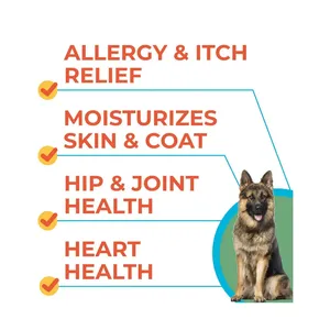 OEM/ODM Golosinas Blandas de Aceite de Salmón Omega-3 para Perros y Gatos, Fórmula para Aliviar la Picazón, Salud de la Piel y el Pelaje, Apoyo Inmunológico - Product Image 5