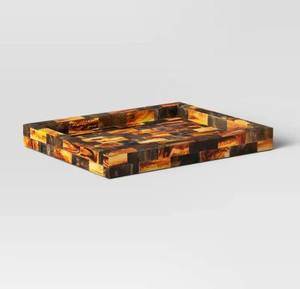 Plateau de service moderne et durable en bois de luxe fait à la main avec incrustation de résine pour la maison cuisine hôtel à bas prix - Product Image 5