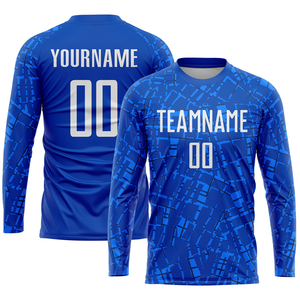 Camisetas de fútbol de manga larga para adultos con nombre personalizado, uniforme de fútbol de poliéster transpirable de último diseño para hombres, personalizado - Product Image 5