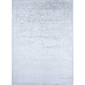 Alfombras de Bambú y Seda Anudadas a Mano Far East Sibs-04 en Gris y Negro para Uso Doméstico - Product Image 1