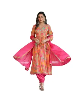 巴基斯坦沙拉拉套装设计师乔其纱刺绣婚礼女性派对穿印度衣服可洗印度和巴基斯坦