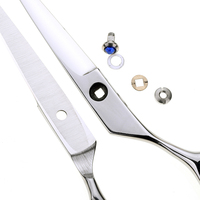 Ciseaux de coiffure professionnels MACLURA en acier inoxydable 4Cr13 pour droitiers, choix des barbiers, vis réglable dorée, poignée en caoutchouc