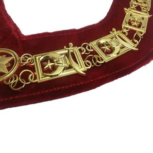 Collar de cadena Enchapado en oro, conjunto de 16 joyas, Regalia masónica - Product Image 5