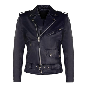 New Arrival Latest Custom Design Genuine Cowhide <b>Leather</b> High Quality <b>Long</b> Coat Breathable Vintage Style OEM Men <b>Leather</b> <b>Jacket</b> - Product Image 1