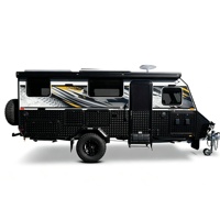 Caravane de voyage miniature de luxe légère pour 2 à 8 personnes, camping-car haut de gamme, remorque de camping moderne, camping-car familial pour les voyages sur route