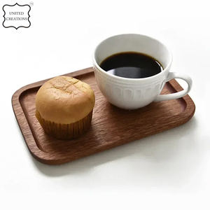 Sous-verres en bois de noyer de style classique Sous-verres antidérapants avec logo personnalisé Toutes les conceptions Base en bambou - Product Image 4