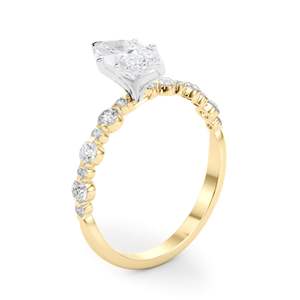 Marquise Cut Diamond Solitaire With Accents Style <b>Unique</b> Design <b>Engagement</b> <b>Ring</b> for Women/Her Excellent Style - Product Image 4
