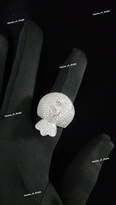 Collar de Hip Hop con Colgante de Bolsa de Dinero con Diamantes de Imitación VVS Moissanite, Chapado en Plata - Product Image 5