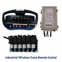 Télécommande radio industrielle sans fil pour grue, 6 joysticks, 12V 24V, portée 500M, pour kit de vanne hydraulique de grue de camion